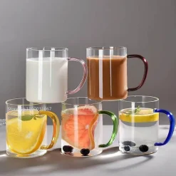 Plates u0026 More Küche & Esszimmer-Hitzebeständiger Glasbecher mit Henkel – Vielseitiges Trinkgefäß für heiße und kalte Getränke