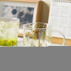 Plates u0026 More Küche & Esszimmer-Hitzebeständiger Glasbecher mit großem Fassungsvermögen – süßes Design, perfektes Geschenk