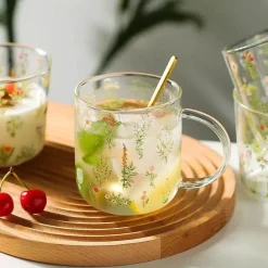 Plates u0026 More Küche & Esszimmer-Hitzebeständiger Glasbecher mit großem Fassungsvermögen – süßes Design, perfektes Geschenk