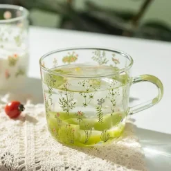 Plates u0026 More Küche & Esszimmer-Hitzebeständiger Glasbecher mit großem Fassungsvermögen – süßes Design, perfektes Geschenk