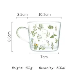 Plates u0026 More Küche & Esszimmer-Hitzebeständiger Glasbecher mit großem Fassungsvermögen – süßes Design, perfektes Geschenk