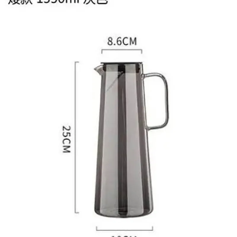 Plates u0026 More Küche & Esszimmer-Hitzebeständiger Glaskrug - Großer Tee- und Saftkrug mit Henkel