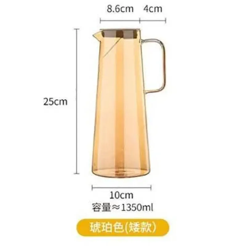 Plates u0026 More Küche & Esszimmer-Hitzebeständiger Glaskrug - Großer Tee- und Saftkrug mit Henkel