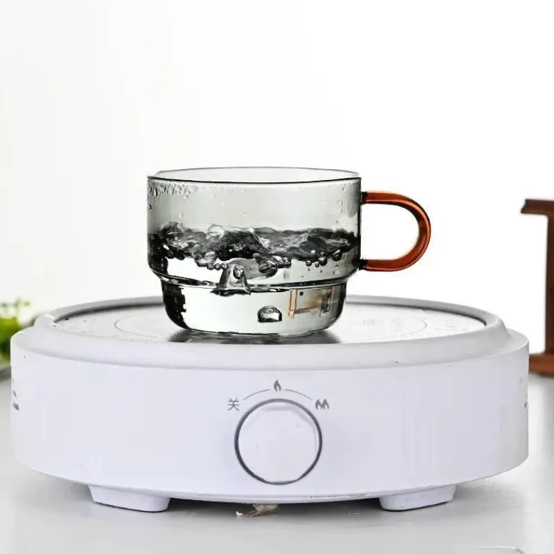 Plates u0026 More Küche & Esszimmer-Hitzebeständiges Glasbecher-Set – 200 ml Kaffee-, Tee- und Espressotassen