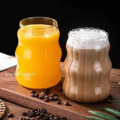 Plates u0026 More Küche & Esszimmer-Hitzebeständiges Kaffeebecher-Set aus Glas – Klare Tassen für Tee, Bier und Saft