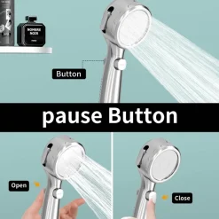 The Blissful Bath Badezimmer-Hochdruck-Duschkopf - Regenduschkopf mit Temperaturanzeige