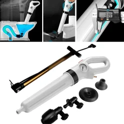 The Blissful Bath Badezimmer-Hochdruck-Toiletten-Abfluss-Blasterpumpe - Luftfilterwerkzeug