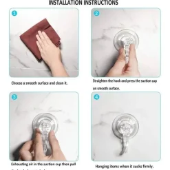 The Blissful Bath Küche & Esszimmer|Badezimmer-Hochleistungs-Saughaken – Ultra Grip-Wand-Organizer für den Heimgebrauch