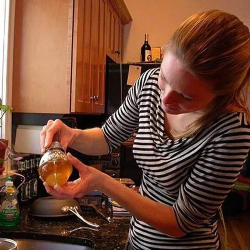 The Cozy Mug Küche & Esszimmer-Honigspender - Honighalter aus Wabenglas