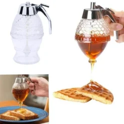 The Cozy Mug Küche & Esszimmer-Honigspender - Honighalter aus Wabenglas