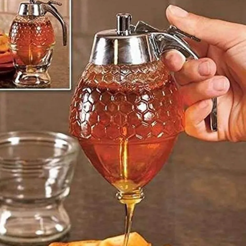 The Cozy Mug Küche & Esszimmer-Honigspender - Honighalter aus Wabenglas