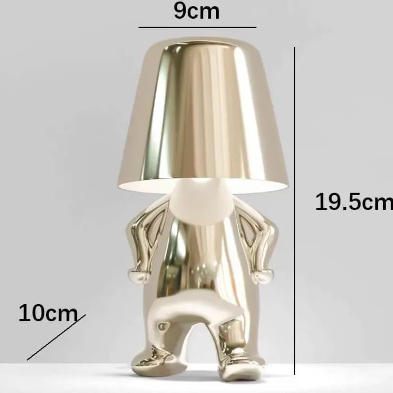 Bright Accents Beleuchtung-Humanoide Harz-Touch-Lampe - Buntes süßes Nachtlicht