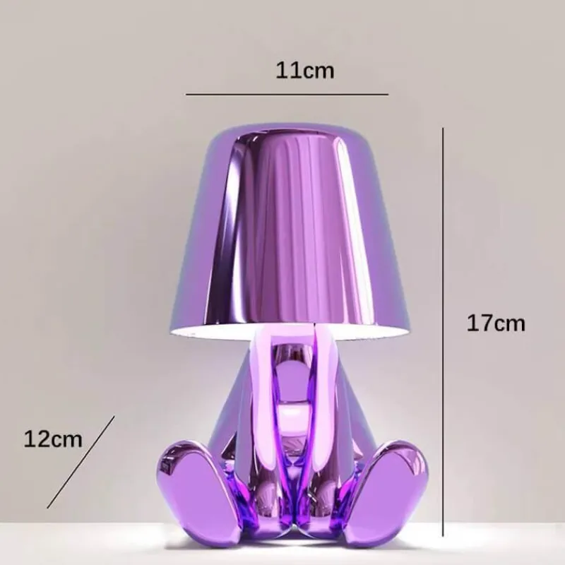 Bright Accents Beleuchtung-Humanoide Harz-Touch-Lampe - Buntes süßes Nachtlicht