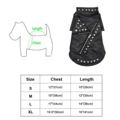 Decor Haustierzubehör-Hundemantel aus Leder – Stilvolle Haustierjacke