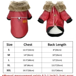 Decor Haustierzubehör-Hundemantel aus Leder – Stilvolle Haustierjacke