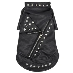 Decor Haustierzubehör-Hundemantel aus Leder – Stilvolle Haustierjacke