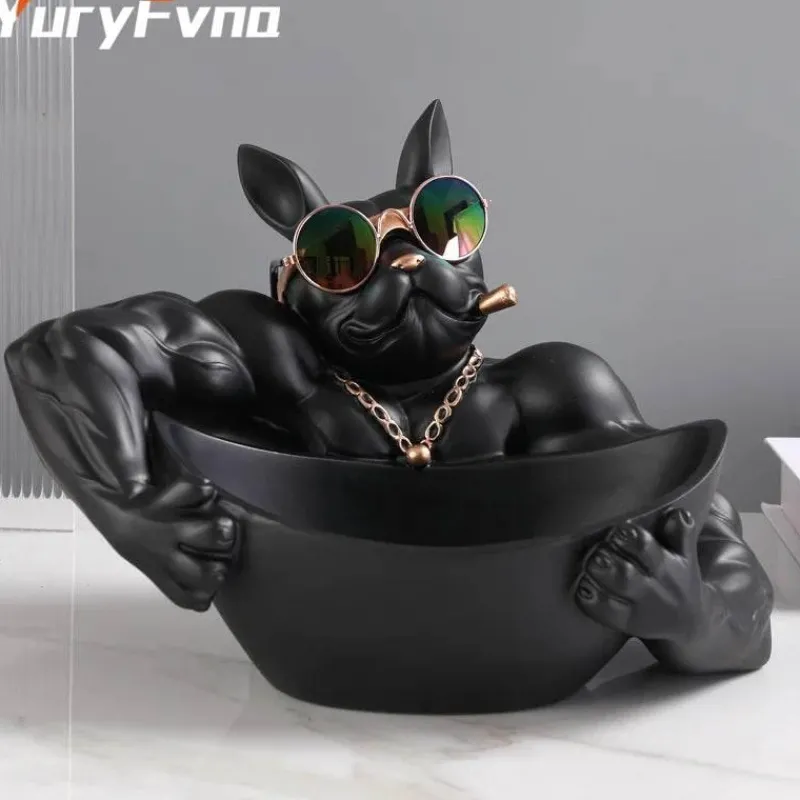 Tom Küche & Esszimmer-Hundestatue aus Kunstharz – einzigartige Wohndekoration, Skulptur, Geschenk für Hundeliebhaber