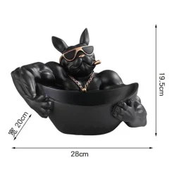 Tom Küche & Esszimmer-Hundestatue aus Kunstharz – einzigartige Wohndekoration, Skulptur, Geschenk für Hundeliebhaber