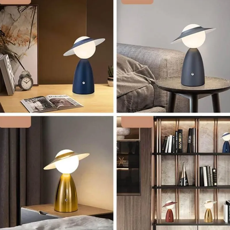 Illuminate Home Beleuchtung-Hut-Tischlampe – Kreative Wohndekorbeleuchtung