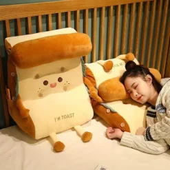 Plush Perch Bettzeug-I AM TOAST Süßes, bequemes, waschbares Nachtkissen