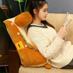 Plush Perch Bettzeug-I AM TOAST Süßes, bequemes, waschbares Nachtkissen