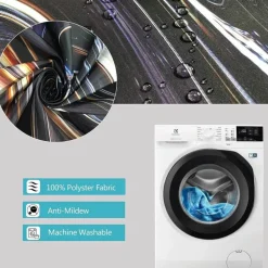 Aqua Essence Badezimmer-Ibiza Duschvorhang-Set – Schwarzes tropisches Dekor