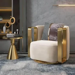 Cozy Living Möbel-Ilaria Akzentstuhl – Stilvoller Beistellstuhl für das Wohnzimmer