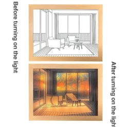 Bright Accents Beleuchtung-Im Dunkeln leuchtendes Nachtlicht – Leuchtende Wanddekoration