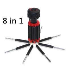 Roam Ready Outdoor-Artikel|Heimwerkzeuge-8-in-1 LED-Schraubendreher-Set – Faltbares Multifunktionswerkzeug