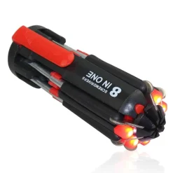 Roam Ready Outdoor-Artikel|Heimwerkzeuge-8-in-1 LED-Schraubendreher-Set – Faltbares Multifunktionswerkzeug