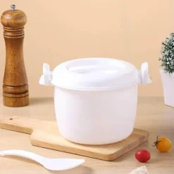 Tom Küche & Esszimmer-6-in-1 Mikrowellen-Kochtopf - Dampfgarer für Reis, Nudeln, Suppe, Gemüse