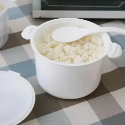 Tom Küche & Esszimmer-6-in-1 Mikrowellen-Kochtopf - Dampfgarer für Reis, Nudeln, Suppe, Gemüse