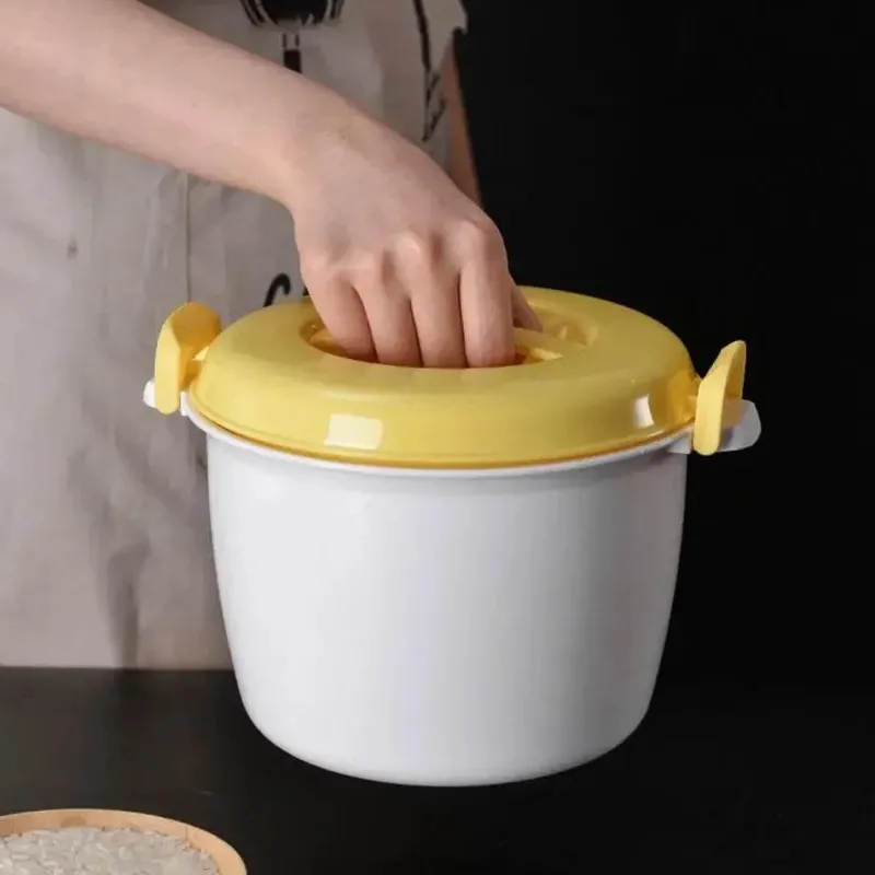 Tom Küche & Esszimmer-6-in-1 Mikrowellen-Kochtopf - Dampfgarer für Reis, Nudeln, Suppe, Gemüse