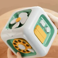 DecorOfficial Babyspielzeug-6-in-1 Montessori Busy Cube – Pädagogisches Sensorikspielzeug für Kleinkinder