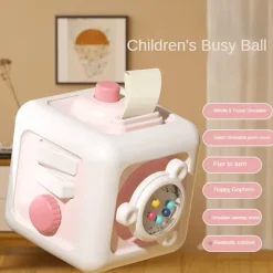 DecorOfficial Babyspielzeug-6-in-1 Montessori Busy Cube – Pädagogisches Sensorikspielzeug für Kleinkinder