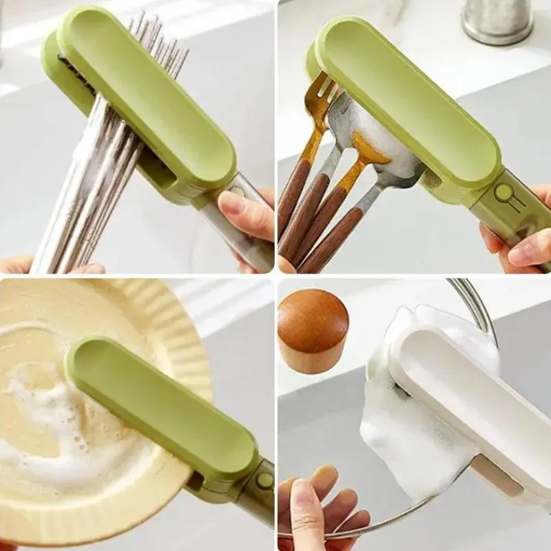 The Culinary Kit Küche & Esszimmer-4-in-1 Multifunktions-Schneide- und Bürstenwerkzeug