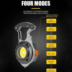 The Outdoor Vault Camping-Werkzeuge|Outdoor-Artikel-7-in-1 Schlüsselanhängerlicht - Kompakte Camping-Überlebenslampe