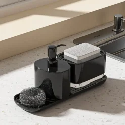 Aqua Essence Badezimmer-3-in-1 Soap Dispenser Set - Multi-Purpose Bathroom Organizer