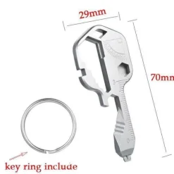 Roam Ready Outdoor-Gadgets|Heimwerkzeuge-24-in-1-EDC-Werkzeug in Schlüsselform – Multifunktions-Überlebensgerät