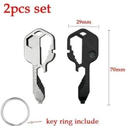 Roam Ready Outdoor-Gadgets|Heimwerkzeuge-24-in-1-EDC-Werkzeug in Schlüsselform – Multifunktions-Überlebensgerät