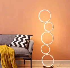 Luminous Stands Beleuchtung|Möbel-Infinity Ring Floor Lamp - Modern LED Light Fixture