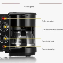 The Culinary Kit Küche & Esszimmer-3-in-1-Frühstücksofen – Multifunktionales Küchengerät