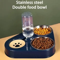 Furry Haven Haustierzubehör|Tierfütterung-3-in-1-Futternapf-Set aus Edelstahl – langlebige Futternäpfe für Hunde und Katzen