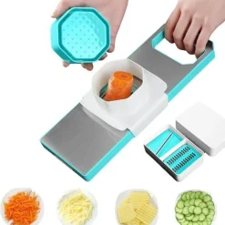 The Decor Haven Küche & Esszimmer-6-in-1-Gemüse- und Obstschneider – Küchenwerkzeug für einfache Zubereitung