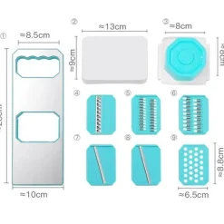 The Decor Haven Küche & Esszimmer-6-in-1-Gemüse- und Obstschneider – Küchenwerkzeug für einfache Zubereitung