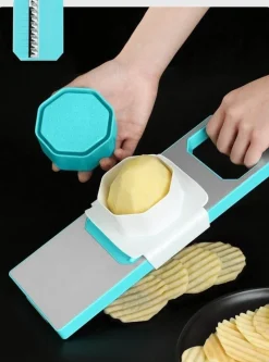 The Decor Haven Küche & Esszimmer-6-in-1-Gemüse- und Obstschneider – Küchenwerkzeug für einfache Zubereitung