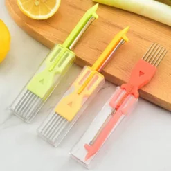 The Culinary Kit Küche & Esszimmer-3-in-1-Gemüseschäler – Multifunktionales Küchenwerkzeug für die einfache Lebensmittelzubereitung