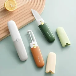 The Culinary Kit Küche & Esszimmer-2-in-1-Gemüseschäler und Mini-Kochmesser – Küchenwerkzeug