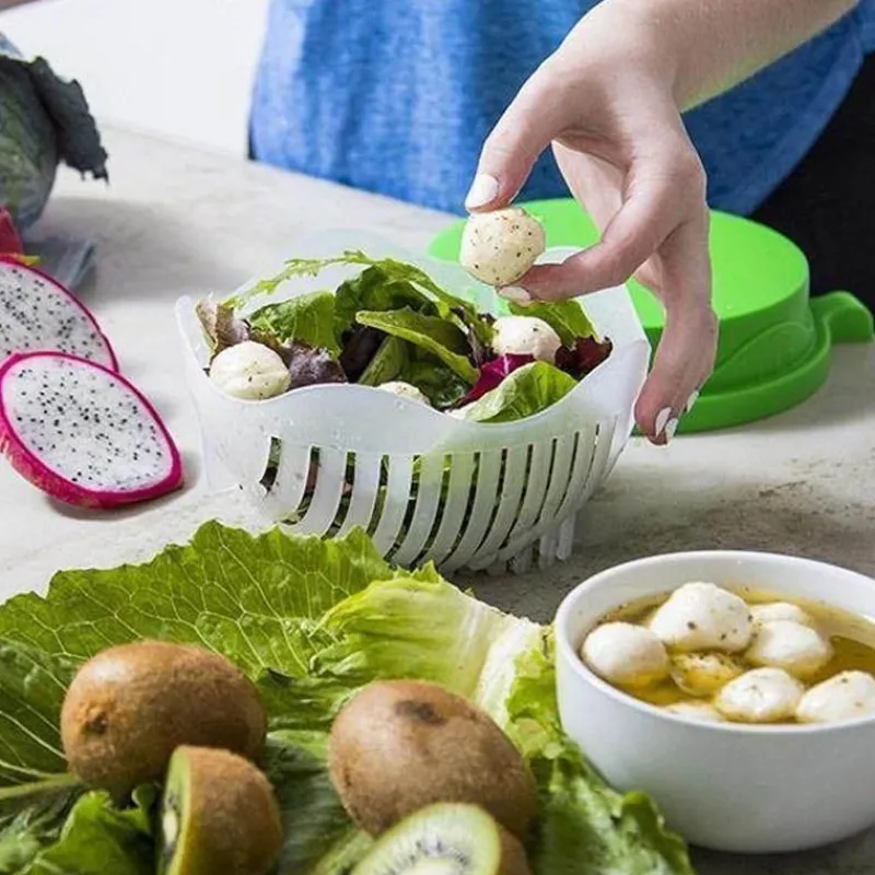 The Culinary Kit Küche & Esszimmer-3-in-1-Gemüseschneider – Küchenwerkzeug zur Lebensmittelzubereitung, Abtropfgestell