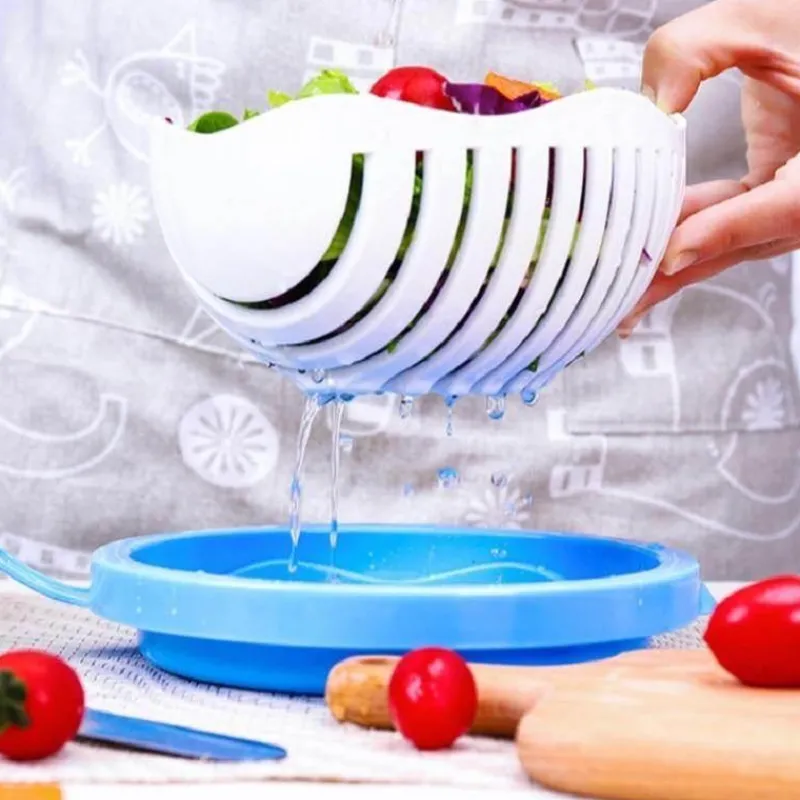 The Culinary Kit Küche & Esszimmer-3-in-1-Gemüseschneider – Küchenwerkzeug zur Lebensmittelzubereitung, Abtropfgestell